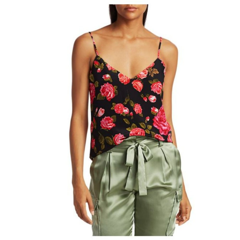 L'AGENCE Jane Floral Silk Camisole